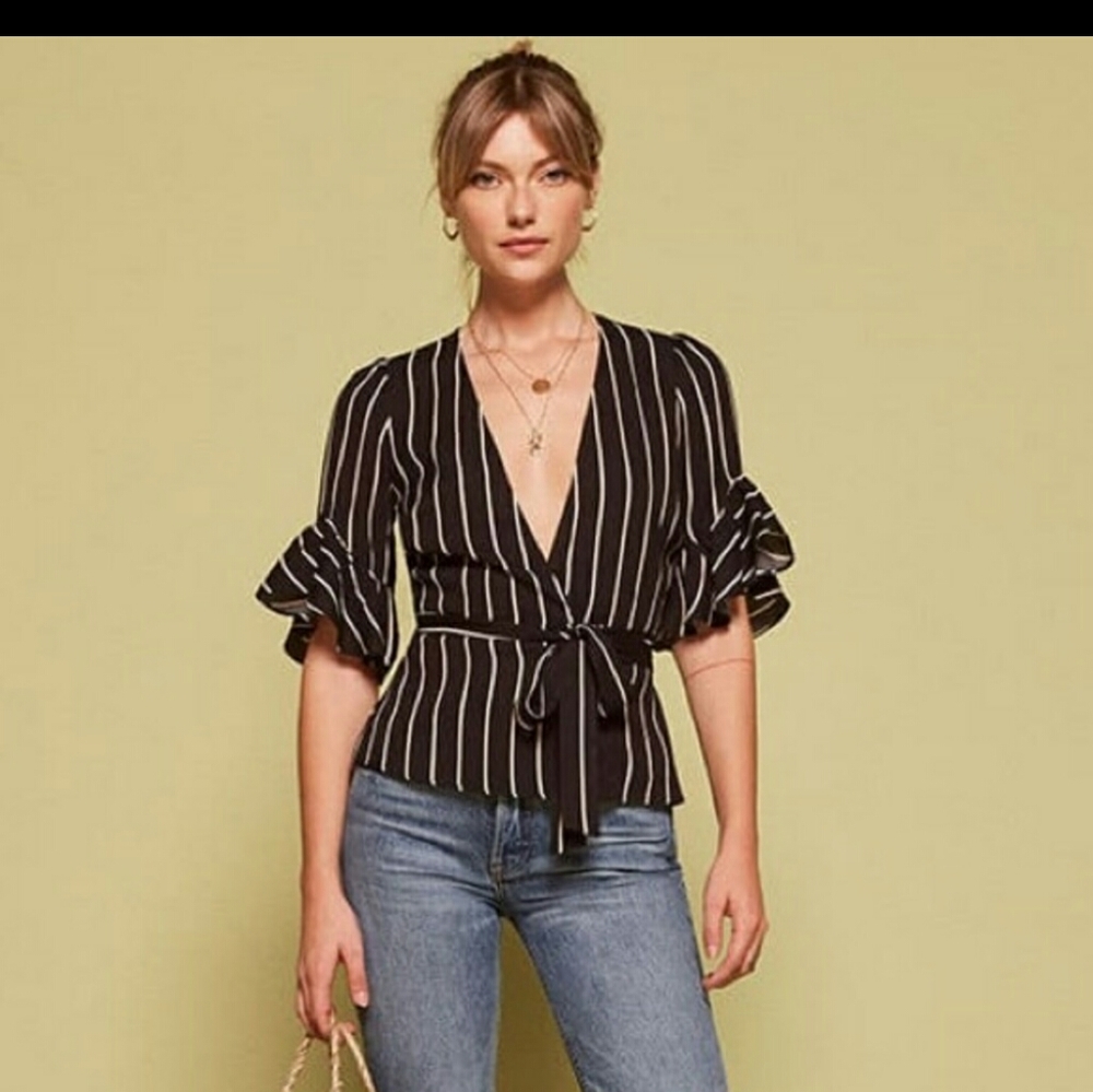 Reformation Opal Top - Wrap top